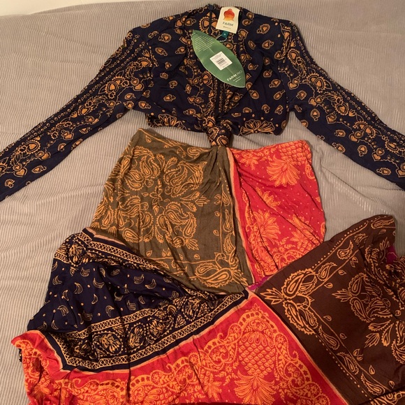 FARM Rio - Multicolor Bandana Dream Cut Out Maxi Dress (M) - Picture 5 of 7